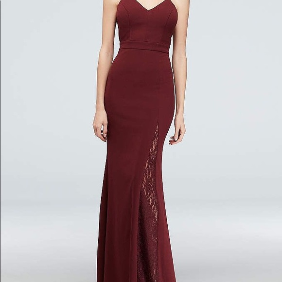 David’s Bridal Maroon Bridesmaid Dress - Picture 6 of 6